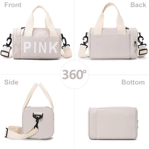 Vista 2 de Orgonite Mini bolsa cruzada pequeña para gimnasio para mujeres y hombres, bonita bolsa de lona pequeña, bolsa deportiva estética, bolsa de gimnasio