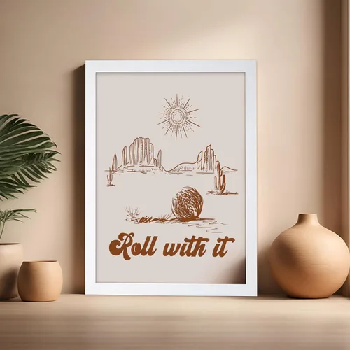 Vista 150 de Poster Master Póster de You've Yeed Your Last Haw - Impresión retro de vaquero marrón - Arte occidental - Arte moderno - Arte del salvaje oeste
