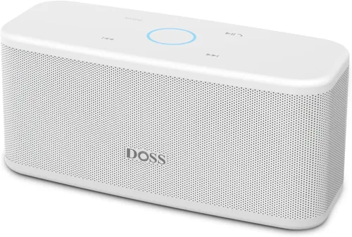 Vista 7 de DOSS SoundBox Plus Altavoz Bluetooth con Sonido Superior, Bluetooth 5.0, Emparejamiento Estéreo Inalámbrico, Micrófono Incorporado, 20H