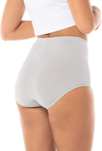 Vista 4 de Satini cintura alta algodón cobertura completa suave sin costuras transpirable comodidad bragas calzoncillos ropa
