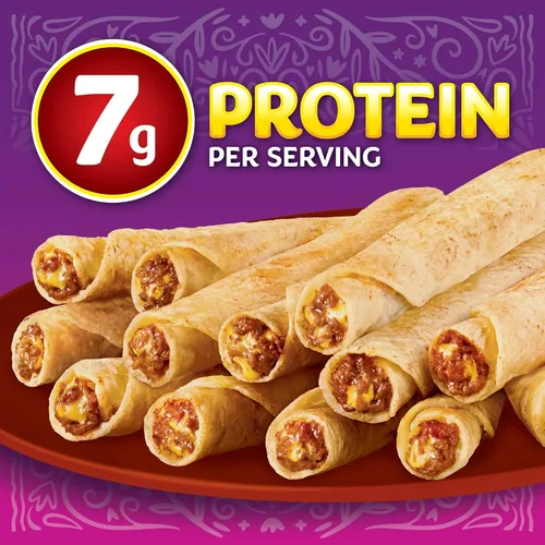 Vista 3 de Jose Ole Taquitos de harina con carne y queso congelados, caja de 22.5 onzas