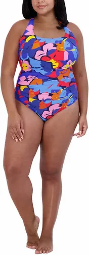 Vista 3 de Nautica Women's Cross Back One Piece Swimsuit