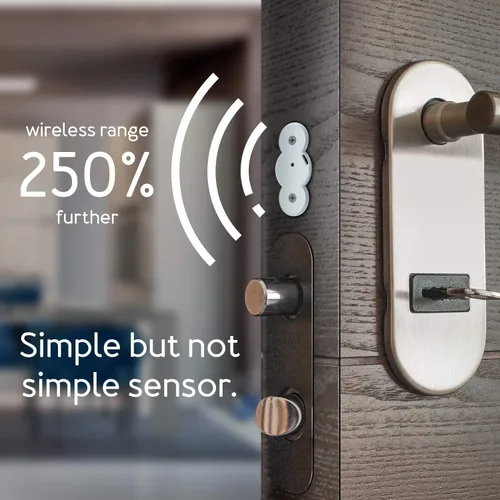 Vista 2 de Sensor de puerta Zwave Aeotec Sensor de puerta empotrable 7, sensor de puerta inteligente habilitado Z-Wave Plus alimentado por batería, SmartStart