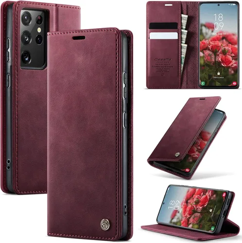 Vista 97 de Funda tipo cartera para Samsung Galaxy Z Fold 7 de piel con tarjetero y función atril, cierre magnético, bloqueo RFID, TPU a prueba de golpes, Negro