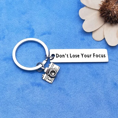 Vista 6 de Llavero de regalo para fotógrafos, amantes de la cámara, llavero Don't Lose Your Focus, regalo de Navidad, graduación, cumpleaños, para fotografía