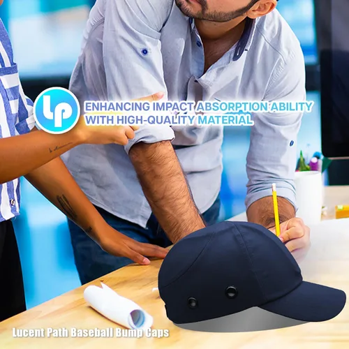 Vista 11 de Casco de béisbol azul océano de seguridad para hombres y mujeres