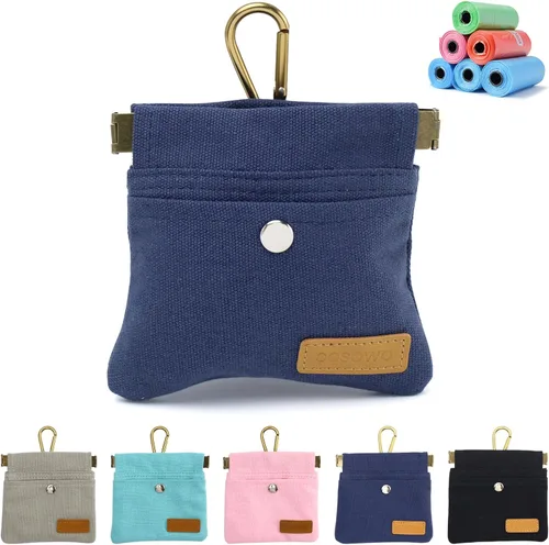 Vista 8 de Bolsa de Golosinas para Perros, Bolsa de Entrenamiento para Perros Manos Libres con Mosquetón y Hebilla Magnética, Bolsa de Paseo para Perros