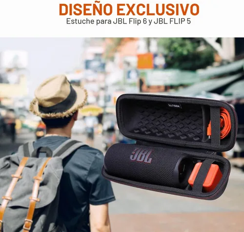Vista 3 de LTGEM - Funda para altavoz Bluetooth portátil JBL Flip 7/6/5/Grip 11. Negro