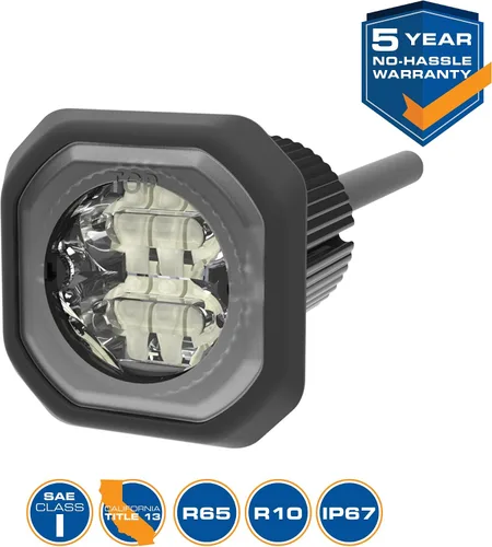 Vista 5 de Ecco Luz estroboscópica, LED, 12-24V CC, FPM variable, diámetro no aplicable, soporte ED9040AW - 1 cada uno