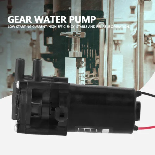 Vista 3 de 12V ZC-A250 Bomba de agua dulce Bomba de agua de engranajes Mini autocebante -Resistente DC Gear Bomba de agua