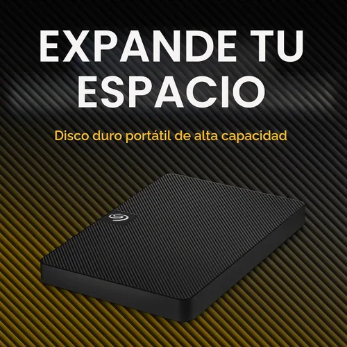 Vista 4 de Seagate Expansión portátil, 1 TB, disco duro externo, 2.5 pulgadas, USB 3.0, para Mac y PC (STKM1000400)