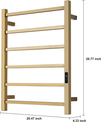 Vista 4 de Toalleros térmicos para baño, calentadores eléctricos de toallas para montar en la pared con temporizador y control de temperatura, calentador
