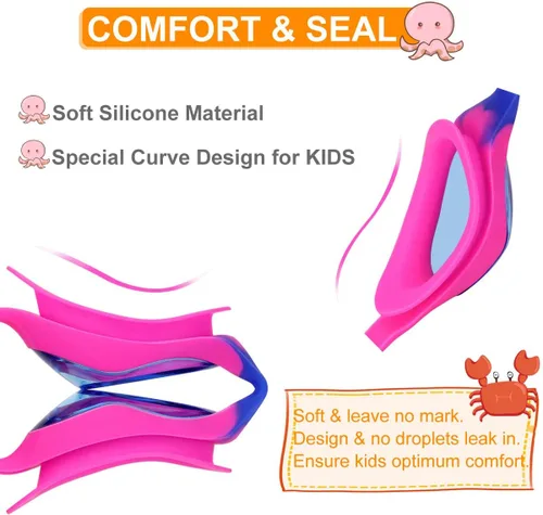 Vista 2 de Gafas de natación para niños, gafas de natación para niños y niñas, niños pequeños de 2 a 12 años