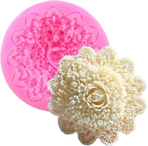 Vista 9 de 2 Piezas Pequeño Molde de Girasol de Silicona para Decoración de Fondant, Chocolate, Caramelo, Pastel, Vela, Jabón, Hornear, Pasta de Polímero
