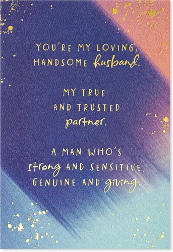 Vista 4 de American Greetings Tarjeta de aniversario para marido de parte del marido (Know Your Love)