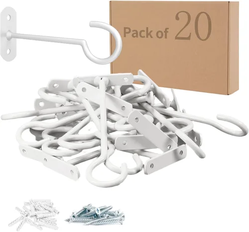 Vista 15 de Ganchos de techo para plantas colgantes, paquete de 2.5 pulgadas, ganchos de pared para plantas, luces, macetas, linternas, comederos de pájaros