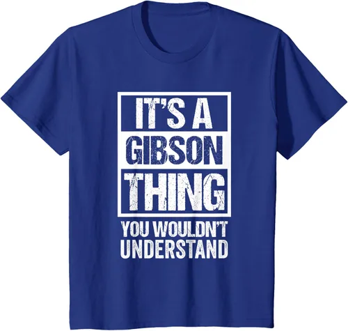 Vista 40 de It's A Gibson Thing You would Not Understand - Camiseta con nombre familiar, Negro, S
