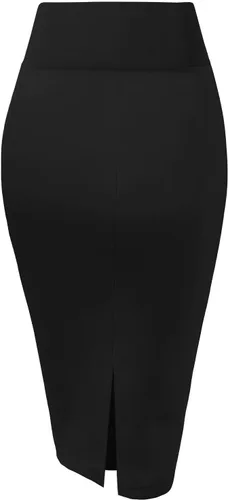 Vista 4 de Hybrid & Company Women's Scuba Pencil Skirt 1139 - negro