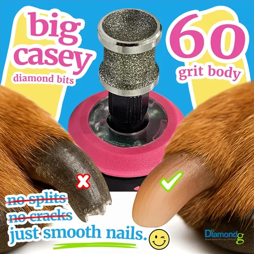 Vista 2 de Diamondg Broca para molinillo de uñas para perro, 1 paquete – Compatible con Dremel, broca de diamante para uñas de mascotas con cuerpo de grano 60