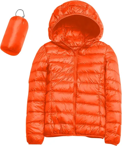 Vista 5 de Chaqueta para mujer, ligera, con capucha, resistente al viento, de manga larga, delgada, cálida, abrigo para exteriores