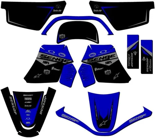 Vista 6 de 1990-2025 PW 50 Binary Blue Senge Graphics Base Kit compatible con Yamaha