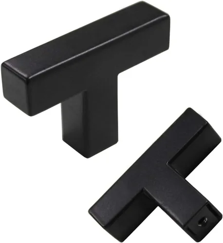 Vista 16 de Goldenwarm 1 paquete de manija cuadrada negra para cajones de gabinete de barra, de acero inoxidable, herrajes modernos para gabinetes de cocina