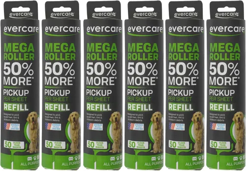Vista 6 de Evercare Recambio de Rodillo Quitapelusas Mega Multiusos para Pelo de Mascotas de 10", 50 Hojas – Rodillo Adhesivo para Pelo de Mascotas, Removedor
