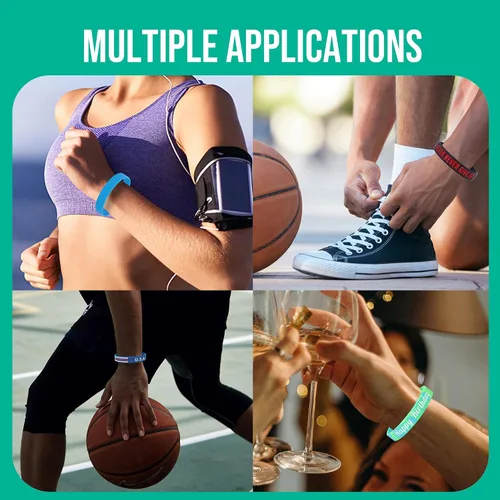 Vista 5 de Custom Rubber Bracelets – 0.5” Wide Personalized Silicone Wristbands for Parties, Awareness, Events & Celebrations