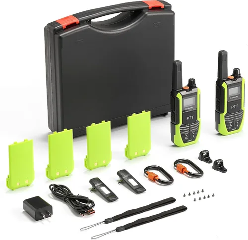 Vista 8 de Radioddity Walkie Talkies impermeables HD-2 IP67 resistente, paquete de 2+4