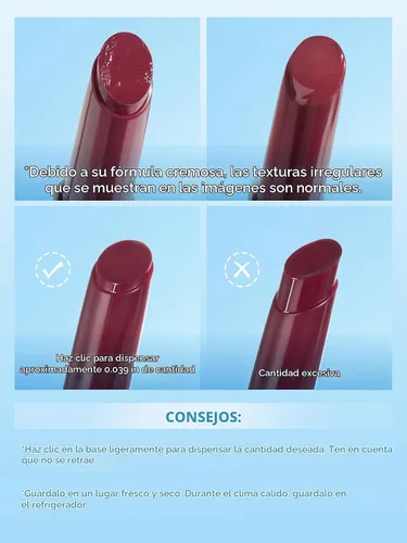 Vista 5 de SHEGLAM PoutPerfect - Lápiz labial sólido hidratante no pegajoso con aceite de coco, temporada de bayas Temporada baya