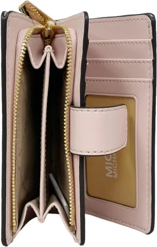 Vista 5 de Michael Kors Jet Set - Cartera plegable compacta mediana con polvo claro, rosa Miami, Rosado, Plegable compacto medio