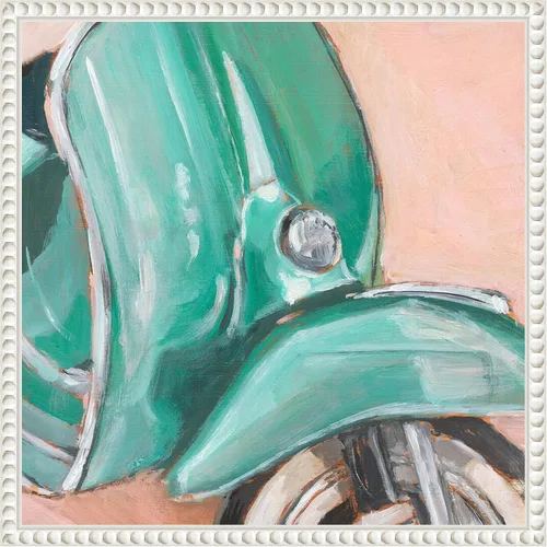 Vista 15 de Amanti Art Framed Canvas Wall Art 16x16 Retro Scooter IV by Ethan Harper, Framed Wall Art Canvas, Transportation Artwork, Traditional Decor, Small