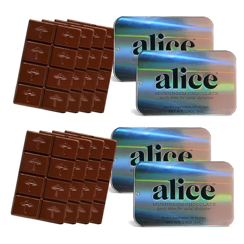 Vista 17 de Alice Mushrooms Brainstorm Chocolates de Hongos Bocados Energéticos para Concentración, Claridad y Función Cognitiva Melena de León, Hongos