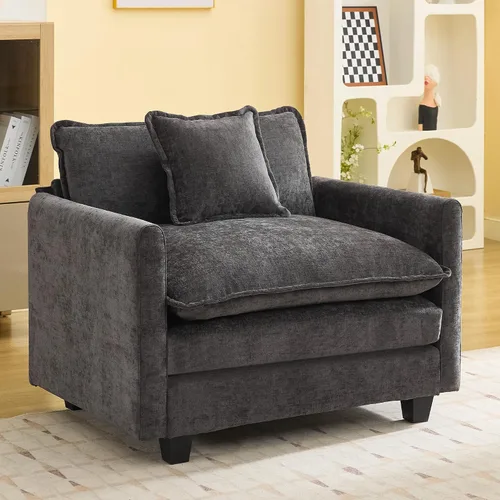 Vista 51 de Sofá modular en forma de nube de 113 pulgadas, sofás de asiento profundo de gran tamaño para sala de estar, sofá modular tapizado de chenilla