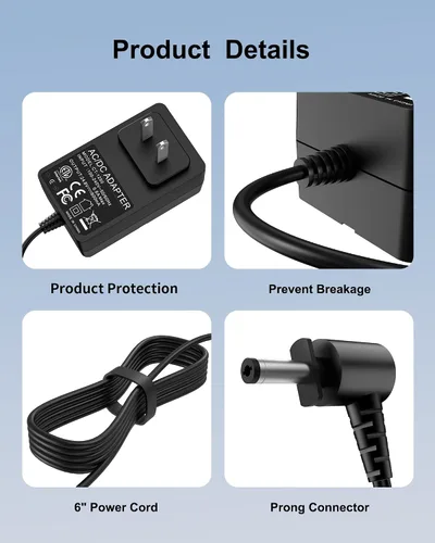 Vista 5 de Cargador de repuesto para Shark Rocket Pet Pro Charger DK33-248080H-U compatible con aspiradora inalámbrica Shark IX140H IX141 IZ140 IZ140C IZ141C