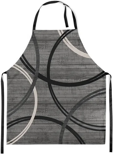 Vista 16 de Castle Fairy Delantal de cocina geométrico en espiral, moderno delantal impermeable con rayas simples para adultos (sin bolsillo), 31 x 26 pulgadas