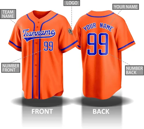 Vista 2 de Custom Baseball Jersey Personalized Short Sleeve Team Sport Uniform Baseball Shirt for Men Women Youth Boy