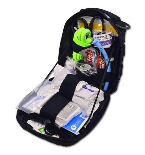 Vista 7 de Lightning X Kit de Control de Trauma/Hemorragia por Herida de Bala en Bolsa MOLLE IFAK - TAN Desert Tan