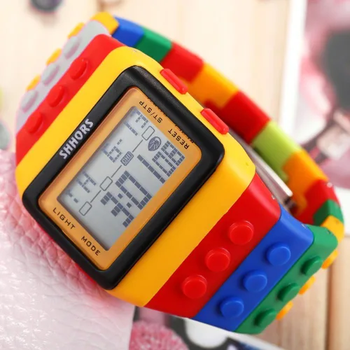Vista 4 de LED Rainbow Creative LCD Deportes Silicona Correa Reloj de Pulsera Hombre Mujer Niños Grande LED091, Correa, Correa