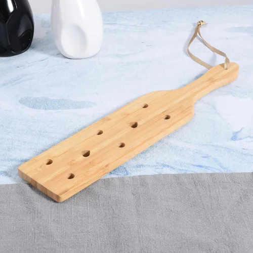 Vista 7 de HILAZA Paleta de madera de bambú, paleta de madera de 13.3 pulgadas con agujeros de flujo de aire