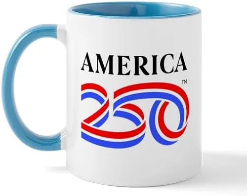 Vista 10 de CafePress America250: Taza de café de cerámica negra con logotipo vertical de 11 oz (11.0 fl oz)