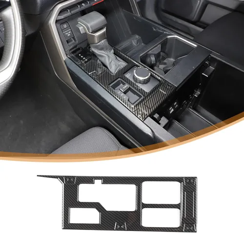 Vista 9 de TOYCIDFG Cubierta del panel de palanca de cambios compatible con Toyota Tundra 2022-2026, accesorios interiores (negro UV)