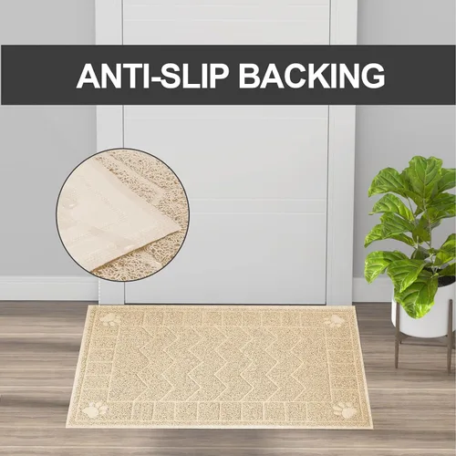 Vista 5 de Alfombrilla para Arena de Gatos, Alfombrilla Atrapa Arena Suave para las Patas de Gatitos, 35" x 24" Alfombrilla para Caja de Arena de Gatitos