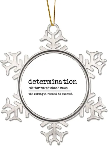Vista 8 de Como se discutió Definición Diccionario Palabra Significado Cita Metal Copo de Nieve Adorno de Navidad para Árbol de Navidad Colgante Bola Invierno