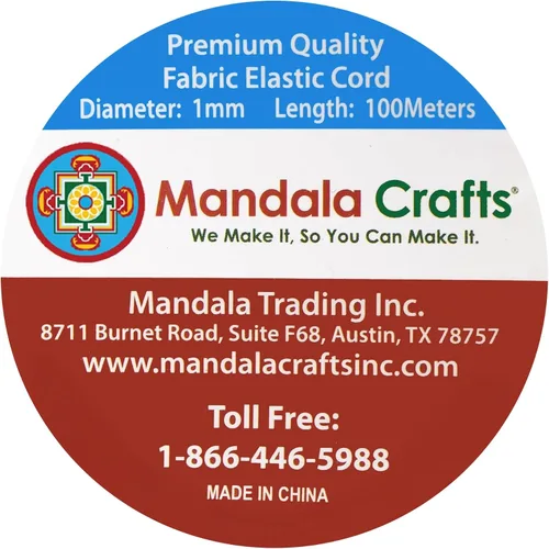 Vista 3 de Mandala Crafts Cordones elásticos de aguamarina de 0.039 in