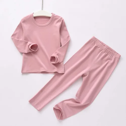 Vista 2 de Ropa interior térmica para niños pequeños, capa base de invierno, pantalones largos para niñas y niños
