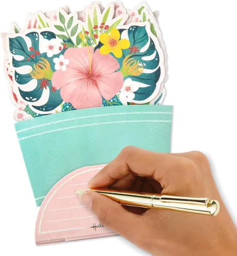 Vista 6 de Hallmark Paper Wonder - Cumpleaños o felicitaciones, tarjeta Pop Up (ramo visible)