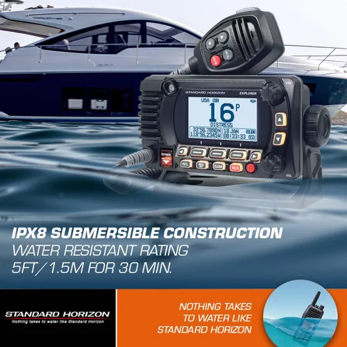 Vista 6 de STANDARD Horizon GX1850B Negro 25W VHF/NMEA2000/Second Explorer Series