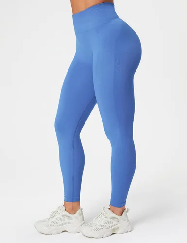 Vista 3 de BAYDI Leggings de entrenamiento para mujer, sin costuras, mallas de levantamiento de glúteos, cintura alta, pantalones de yoga para gimnasio