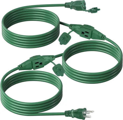 Vista 16 de El juego de cables de extensión para exterior de 2 paquetes de BN-Link es ideal para decoraciones de jardín en días festivos y equipos de jardín.